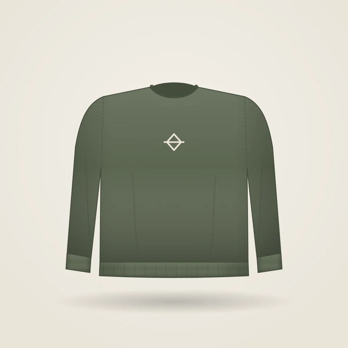 Fleece Crew in Olive