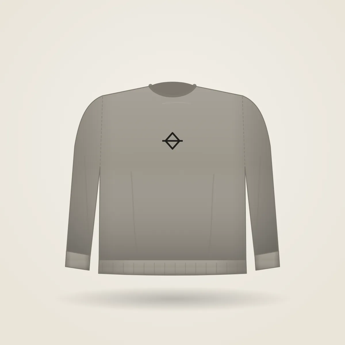 Fleece Crew in Stone